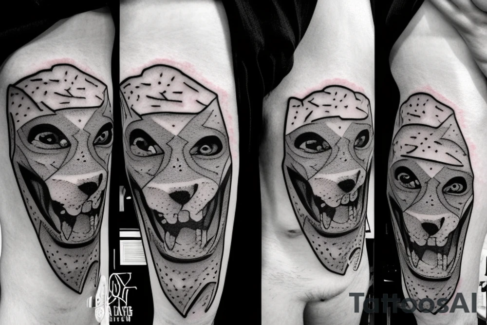 aggressive pit bull with scars on face and teeth out tattoo idea aggressive pit bull with scars on face and teeth out tattoo idea