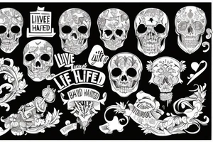 live life hard tattoo idea