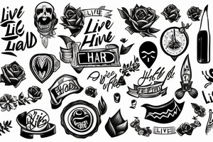 live life hard tattoo idea