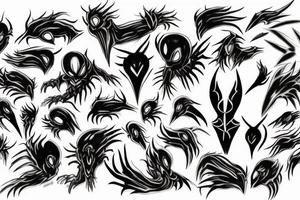 symbiote of pain and love tattoo idea