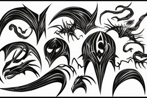 symbiote of pain and love tattoo idea