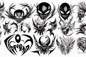 symbiote of pain and love tattoo idea