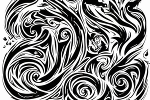 burning dark fire tattoo idea