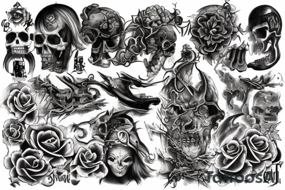 Scene of hell tattoo idea