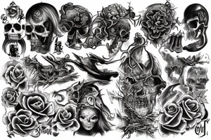 Scene of hell tattoo idea