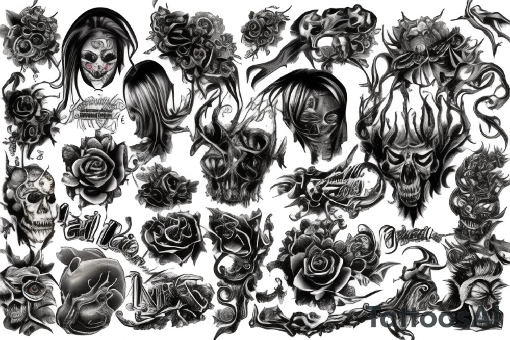Scene of hell tattoo idea