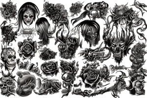 Scene of hell tattoo idea