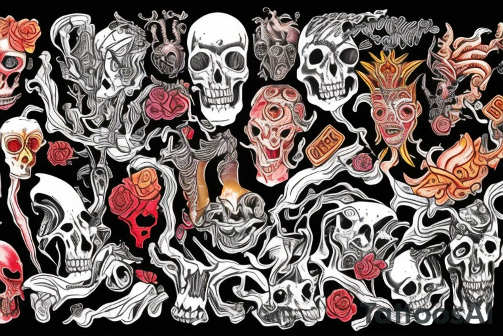 Scene of hell tattoo idea