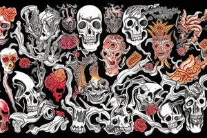 Scene of hell tattoo idea