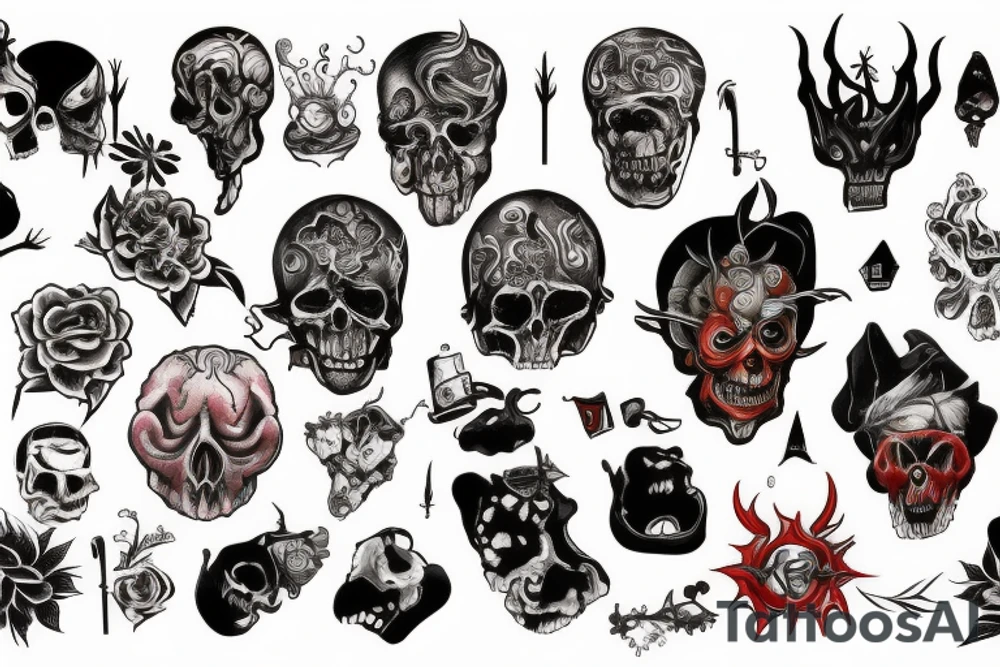 Scene of hell tattoo idea