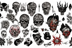Scene of hell tattoo idea
