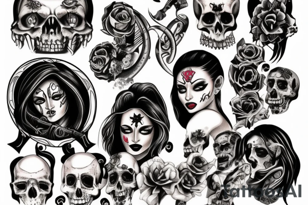 Scene of hell tattoo idea