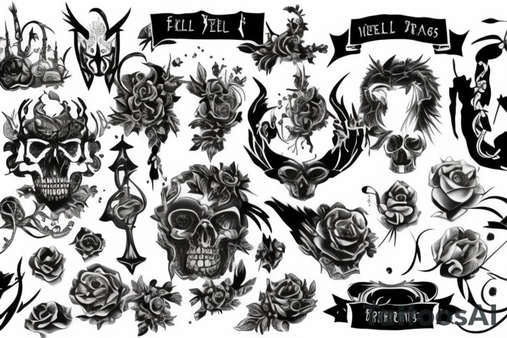 Scene of hell tattoo idea