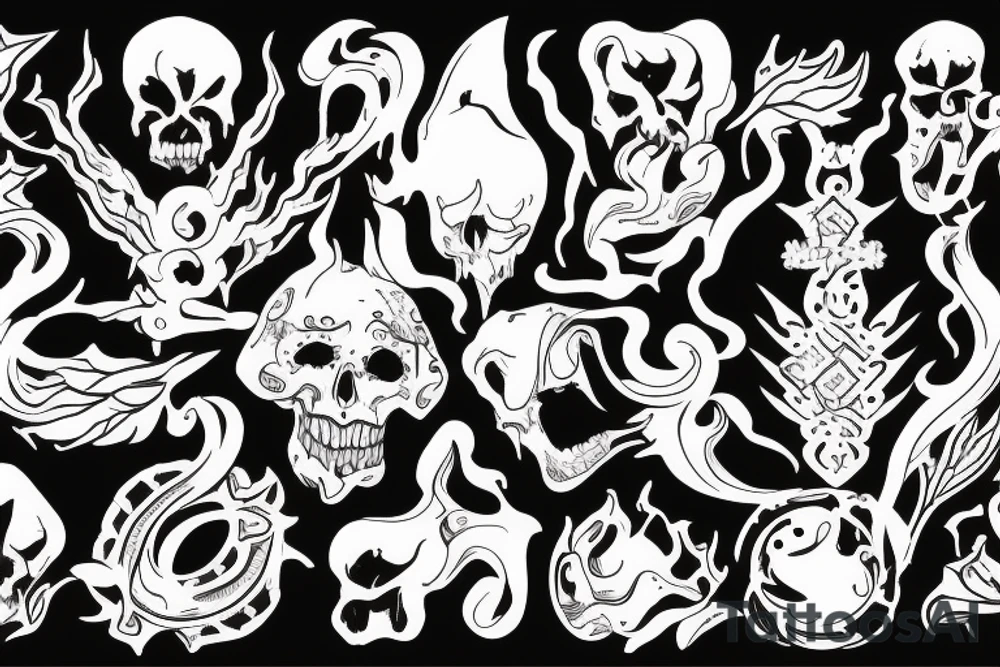 Scene of hell tattoo idea