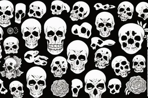 pile of skulls tattoo idea