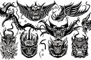 The Devil on his throne in hell tattoo idea