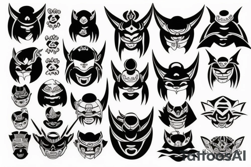 oni's mask tattoo idea