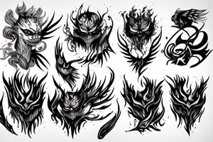burning dark fire tattoo idea