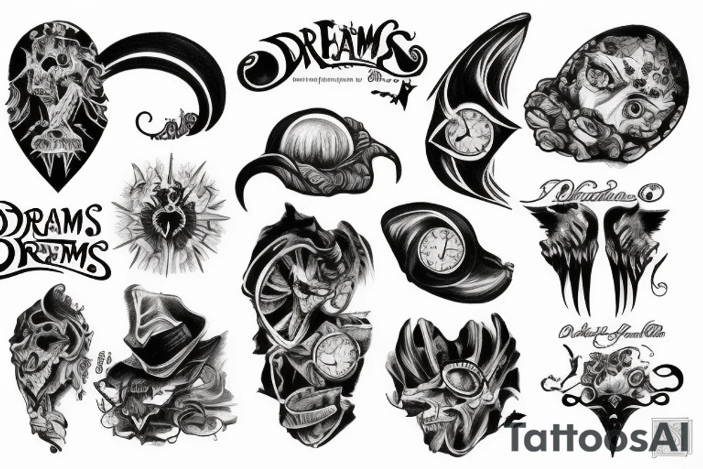 dreams and nightmares tattoo idea