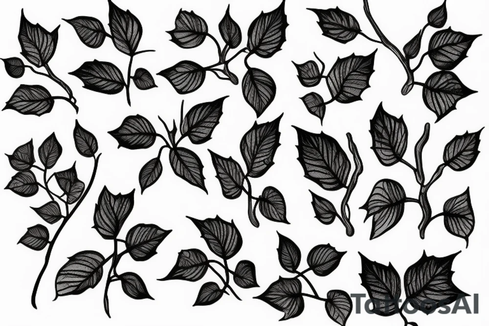 Ivy vine tattoo idea