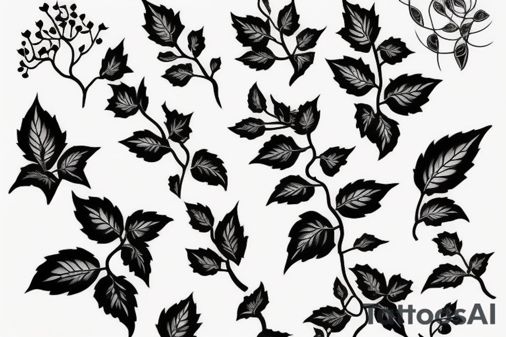 Ivy vine tattoo idea