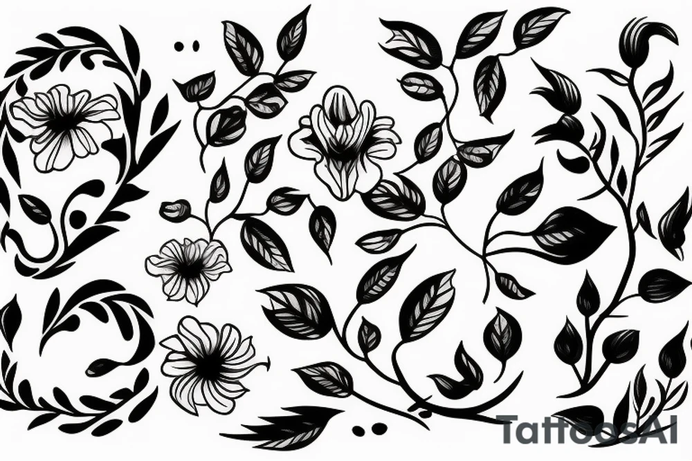 Flower vine tattoo idea
