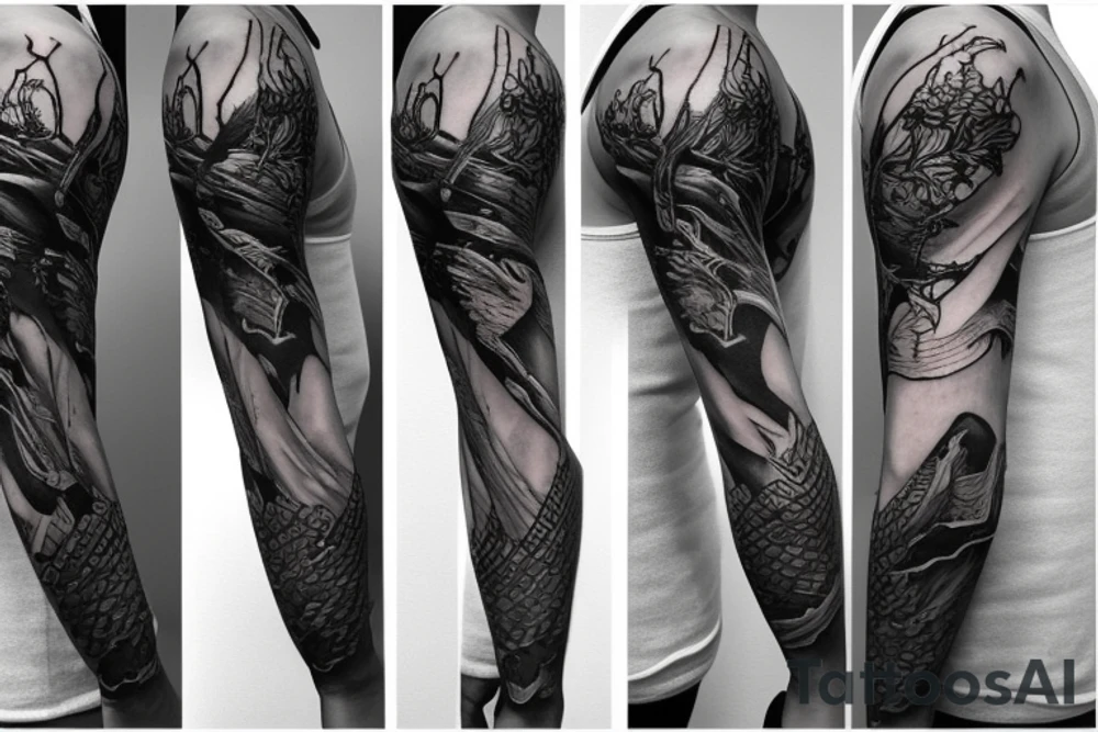 Vine sleeve tattoo idea