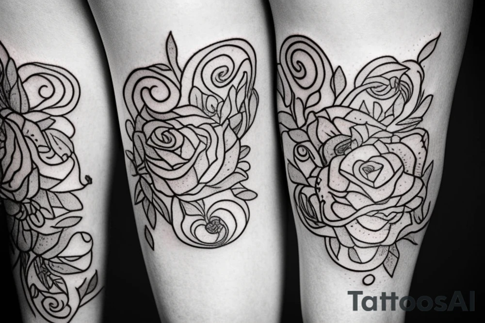 Vine thigh tattoo idea