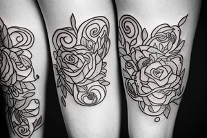 Vine thigh tattoo idea