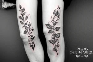 Vine thigh tattoo idea