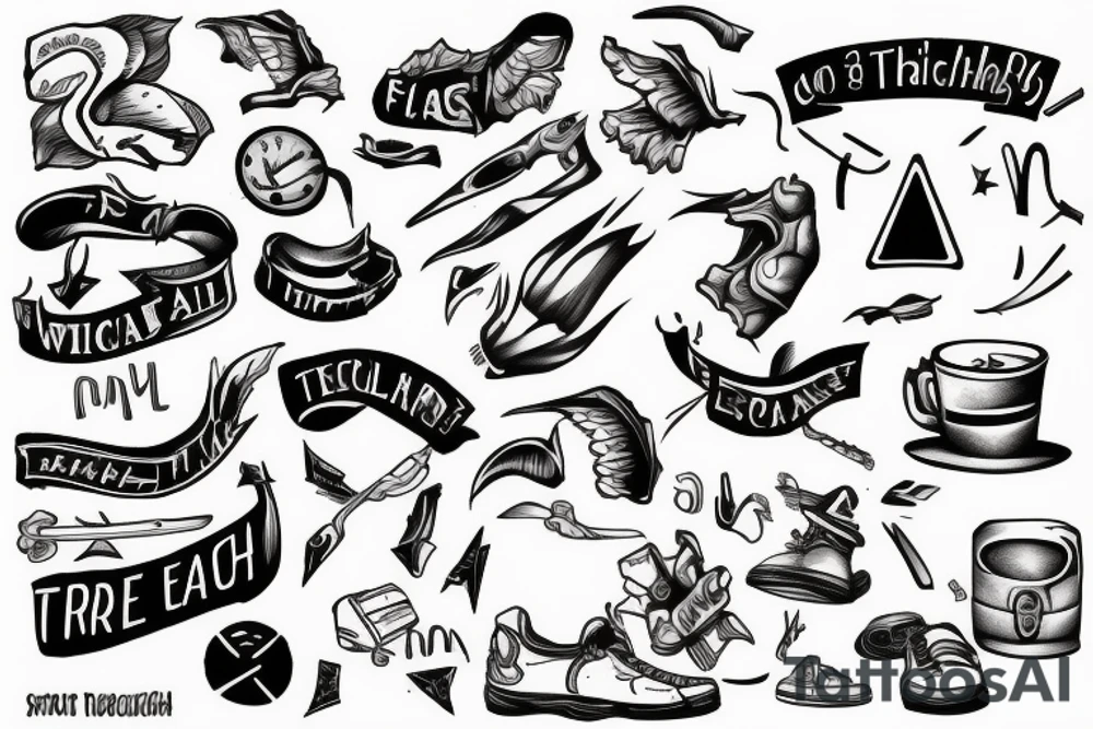 man about to scale a threacherous path tattoo idea