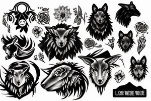 black sheep lone wolf tattoo idea