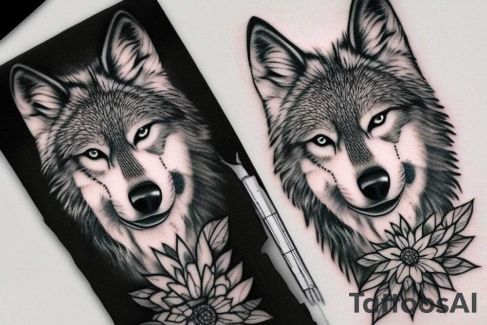 Wolf tattoo idea