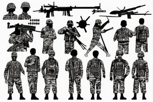 Iraq soldiers in war tattoo idea