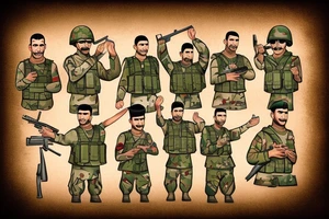 Iraq soldiers in war tattoo idea