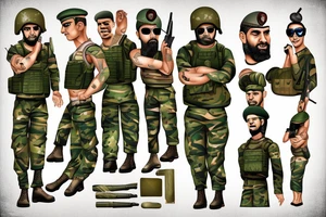 Iraq soldiers in war tattoo idea