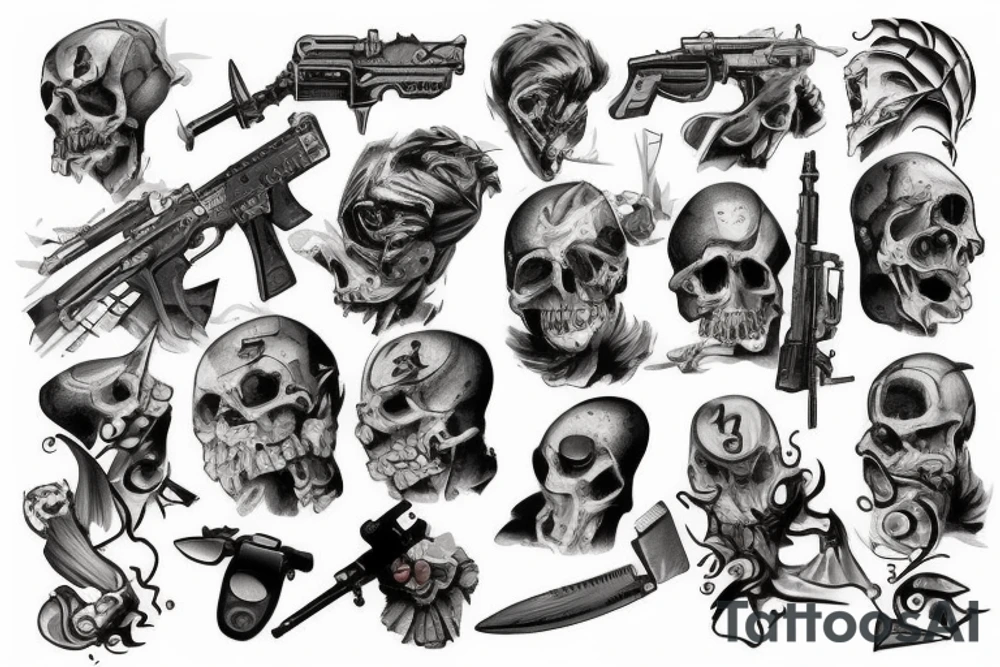 War scene tattoo idea