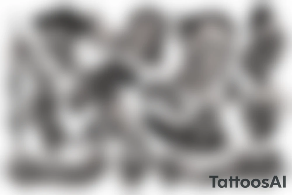 War scene tattoo idea