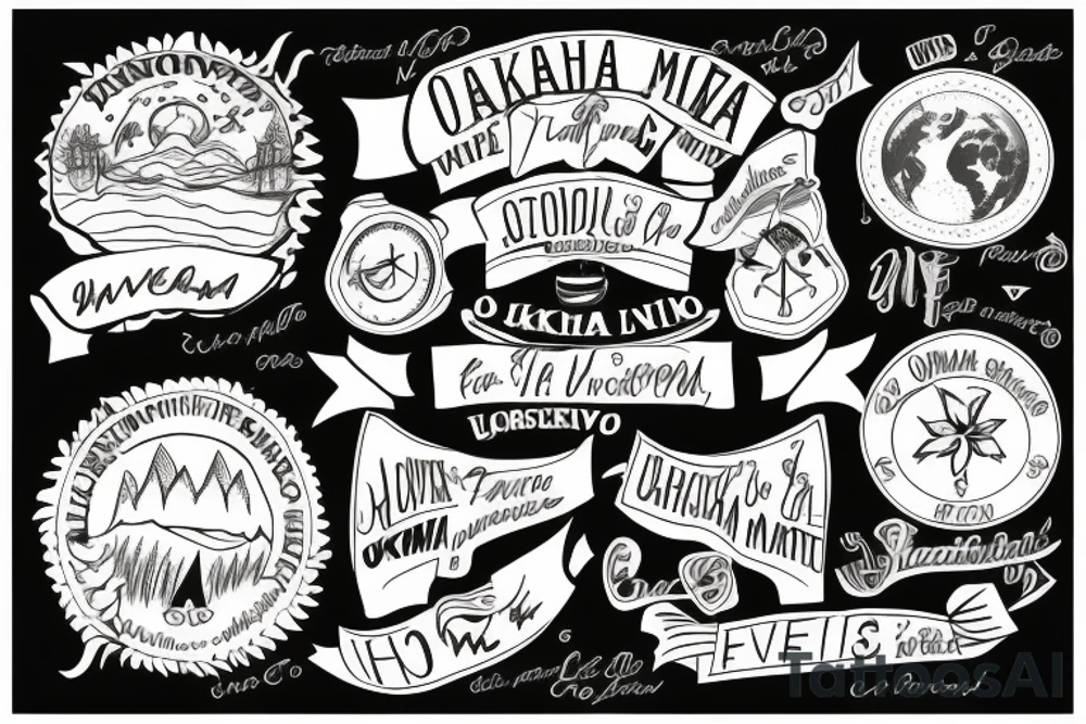 Tattoo celebrating the five states where I have lived: Oklahoma, Maine, Iowa, Mississippi, and Ohio. tattoo idea