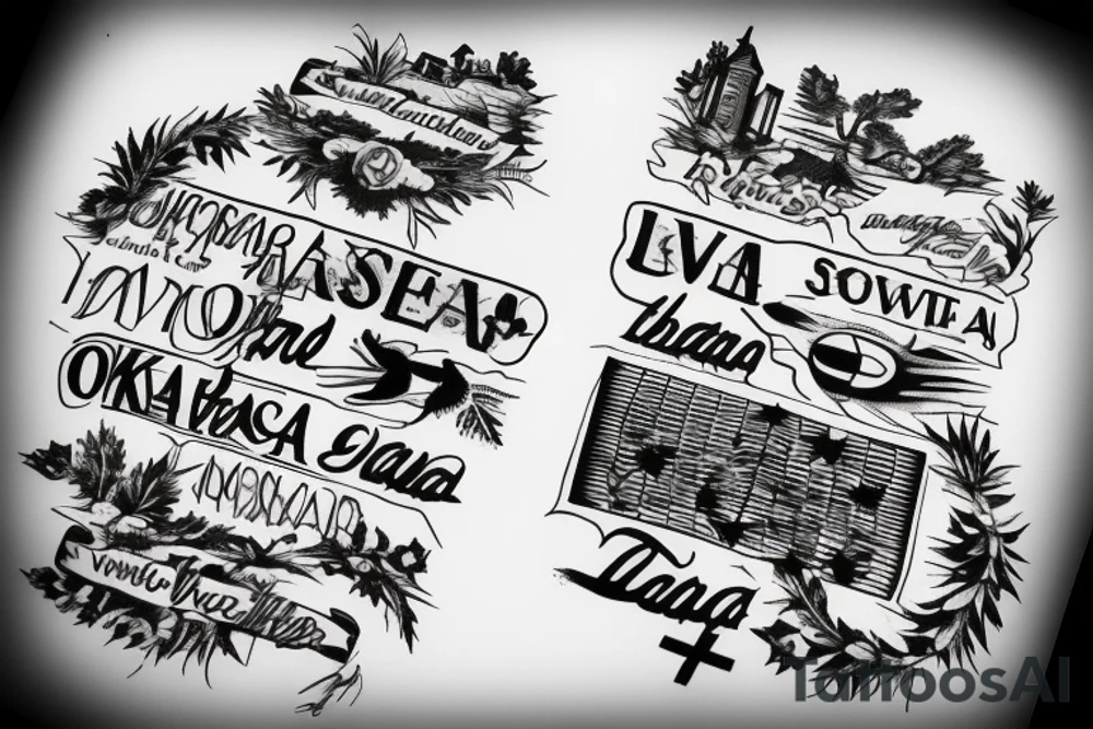 Tattoo celebrating the five states where I have lived: Oklahoma, Maine, Iowa, Mississippi, and Ohio. tattoo idea