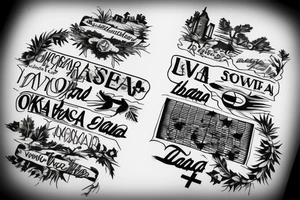 Tattoo celebrating the five states where I have lived: Oklahoma, Maine, Iowa, Mississippi, and Ohio. tattoo idea
