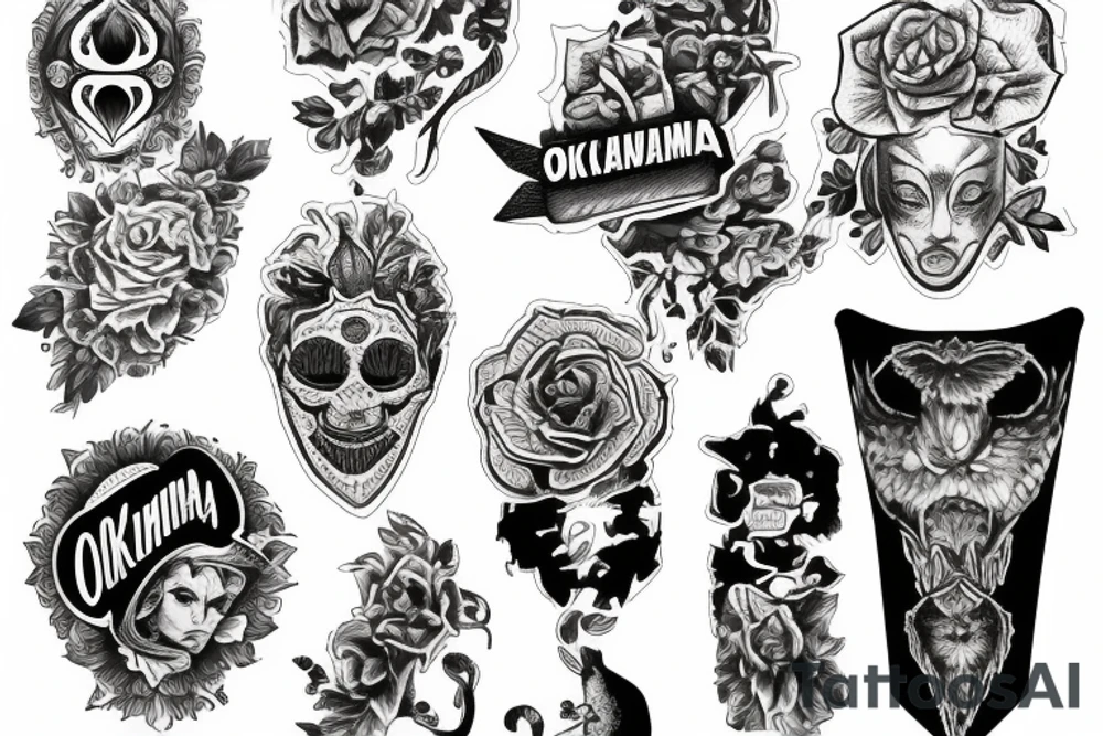Oklahoma, Maine, Iowa, Mississippi, Ohio tattoo idea
