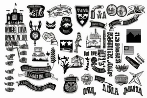 A tattoo celebrating the states I have lived: Oklahoma, Maine, Iowa, Mississippi, Ohio tattoo idea