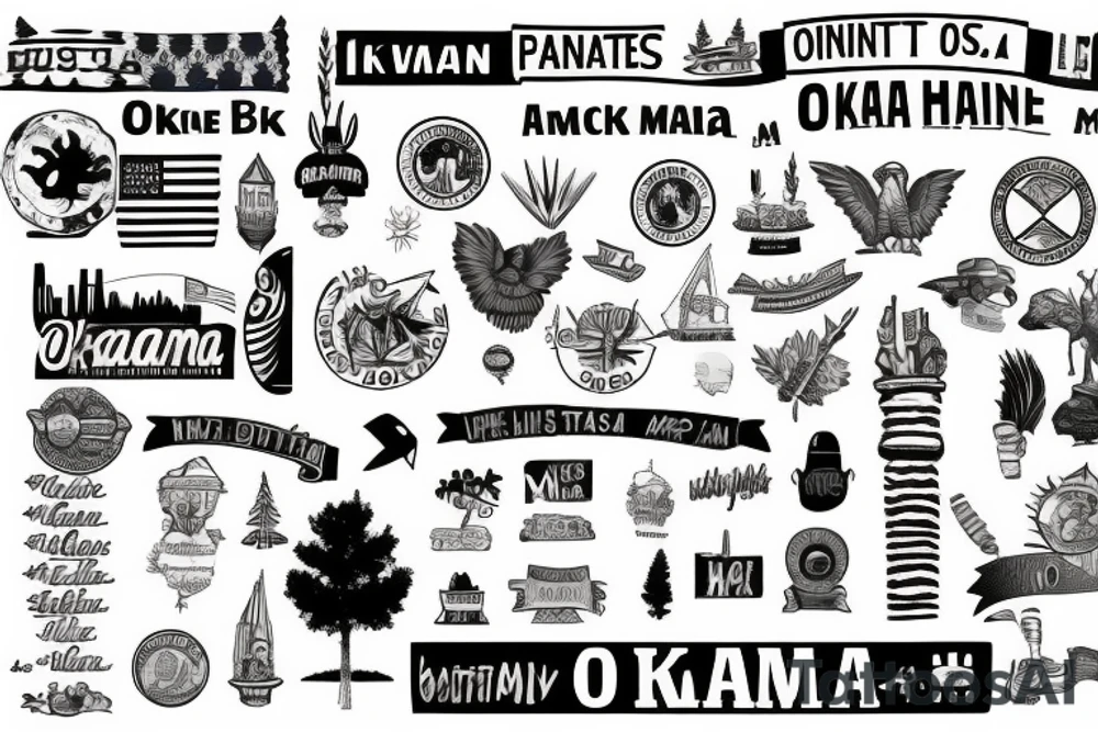 A tattoo celebrating the states I have lived: Oklahoma, Maine, Iowa, Mississippi, Ohio tattoo idea