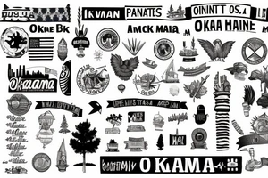 A tattoo celebrating the states I have lived: Oklahoma, Maine, Iowa, Mississippi, Ohio tattoo idea