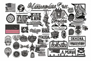 A tattoo celebrating the five states where I have lived: Oklahoma, Maine, Iowa, Mississippi, and Ohio. tattoo idea