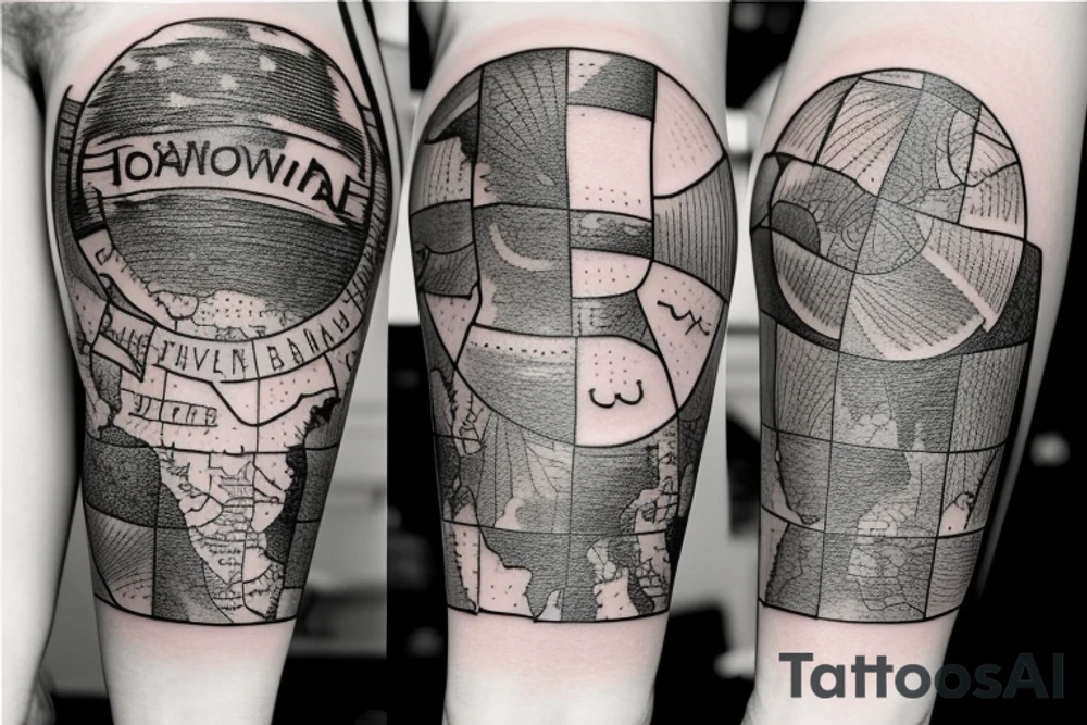 A tattoo celebrating the five states where I have lived: Oklahoma, Maine, Iowa, Mississippi, and Ohio. tattoo idea