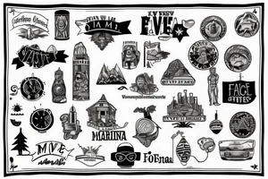 A tattoo celebrating the five states where I have lived: Oklahoma, Maine, Iowa, Mississippi, and Ohio. tattoo idea