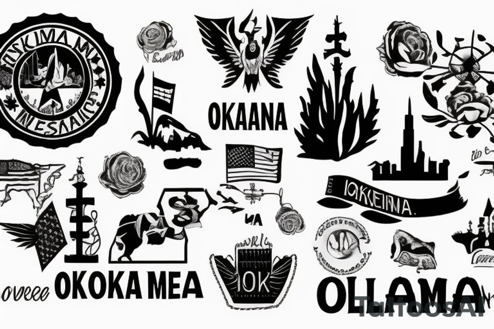A tattoo celebrating the five states where I have lived: Oklahoma, Maine, Iowa, Mississippi, and Ohio. tattoo idea