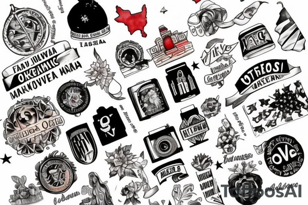 A tattoo celebrating the five states where I have lived: Oklahoma, Maine, Iowa, Mississippi, and Ohio. tattoo idea